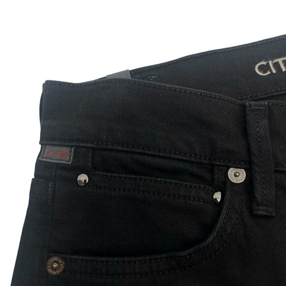 Citizens of Humanity by Jerome Dahan Straight Leg Jeans Long Med Rise Black 27 - Picture 6 of 9